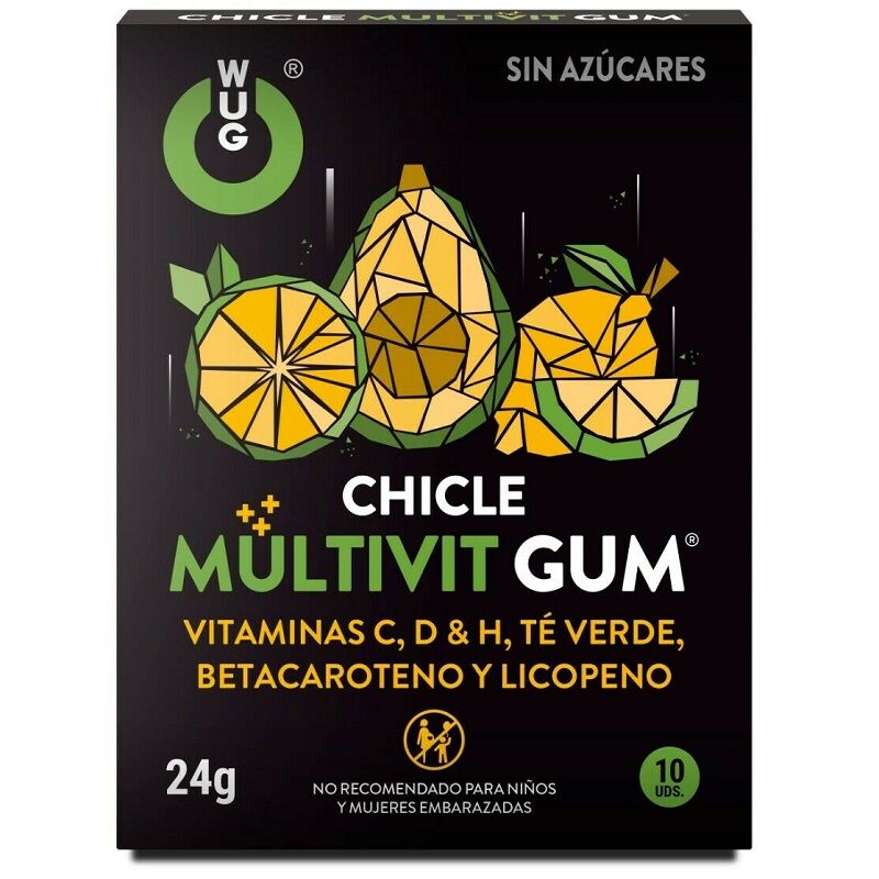 Wug Gum Multivit Vitamin C, H, D, Beta-Carotene, Lycopene And Green Tea 10 Units