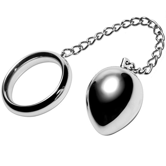 Metal Hard Cock Ring 40Mm + Chain With Metal Ball