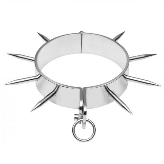 Metal Hard Bdsm Slave Collar With Points