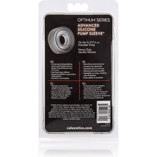 Calexotics Adv Silicone Pump Sleeve Black