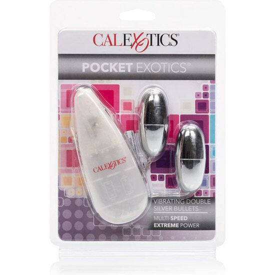 Calexotics Vibrating Bullets Silver Duo