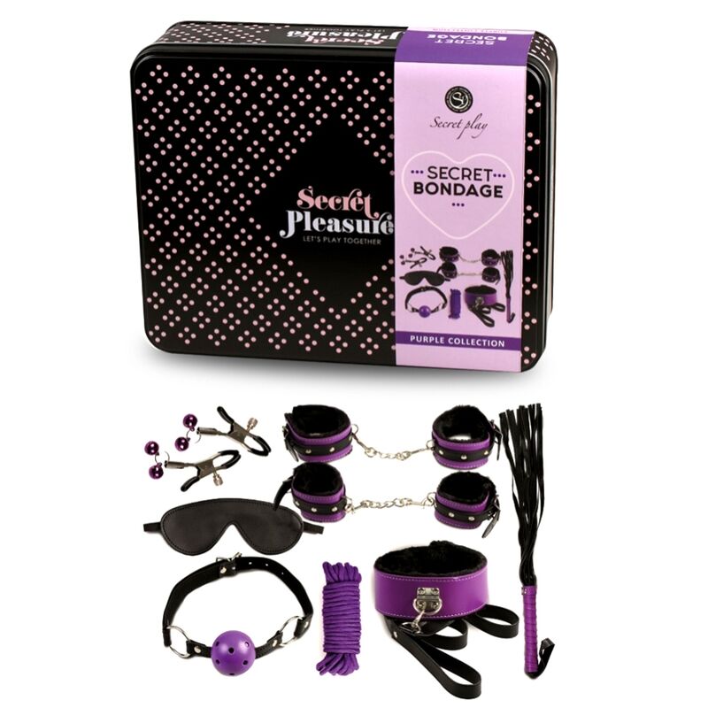 Secretplay 100% Fetish Secretplay - Bdsm Set 8Pcs Purble /Black