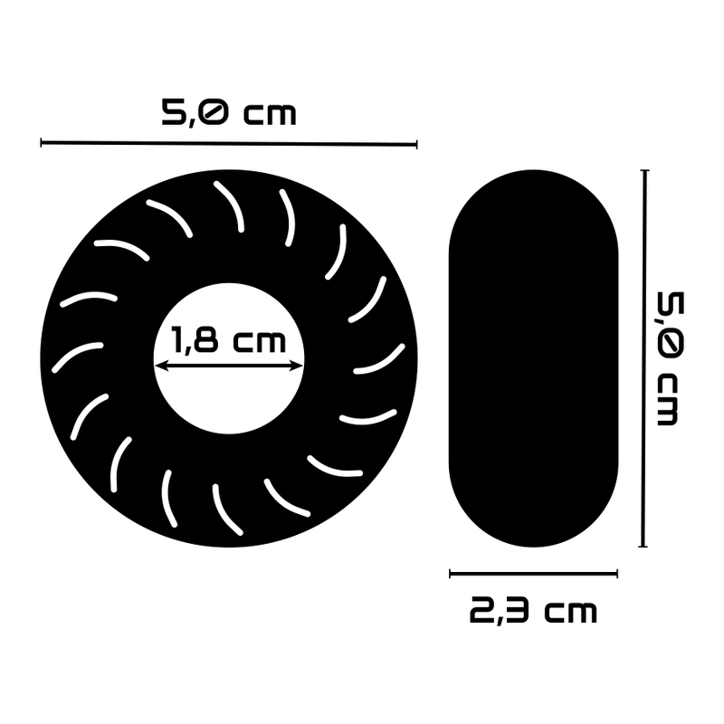 Powering Super Flexible And Resistant Penis Ring 5Cm Pr08 Black