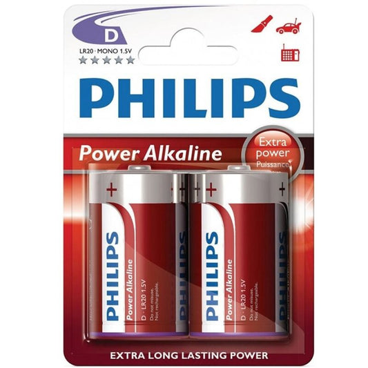 Phillips Philips - Power Alkaline Pila D Lr20 Pack 2