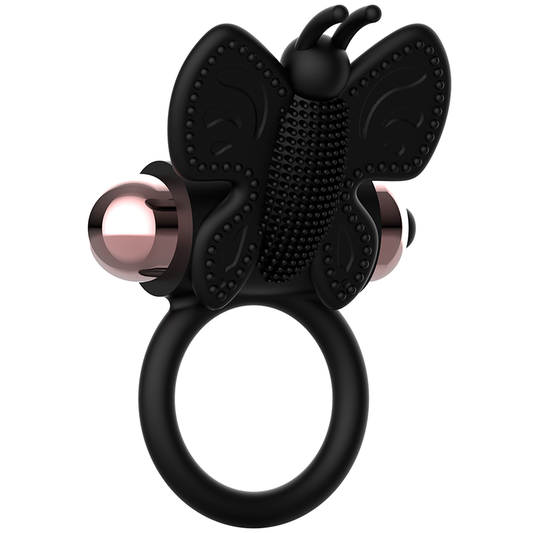 Coquette Toys Coquette Chic Desire - Cock Ring Butterfly With Vibrator Black/ Gold