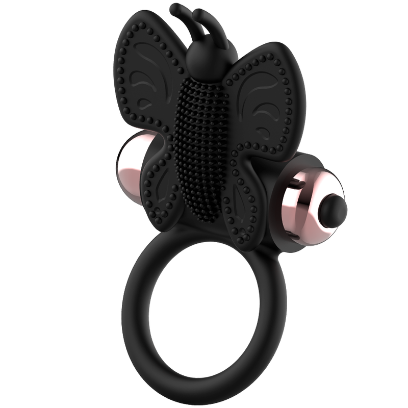 Coquette Toys Coquette Chic Desire - Cock Ring Butterfly With Vibrator Black/ Gold