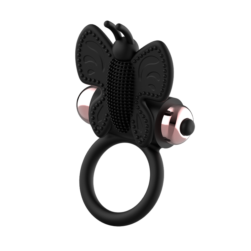 Coquette Toys Coquette Chic Desire - Cock Ring Butterfly With Vibrator Black/ Gold