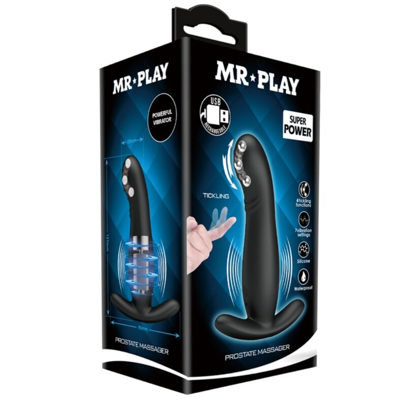 Mr Play Rechargeable Black Prostate Massager