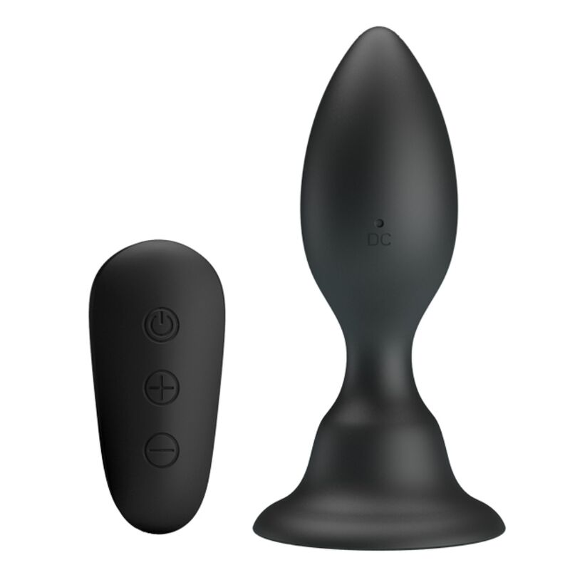 Mr Play Anal Plug With Vibration Black Remote Control
