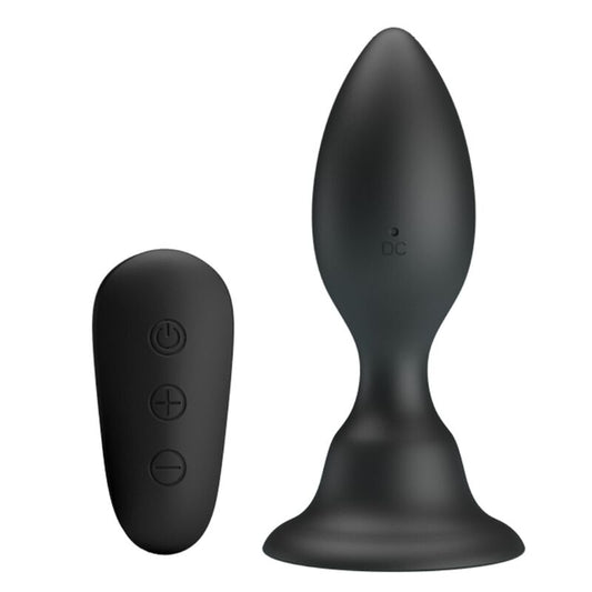 Mr Play Anal Plug With Vibration Black Remote Control