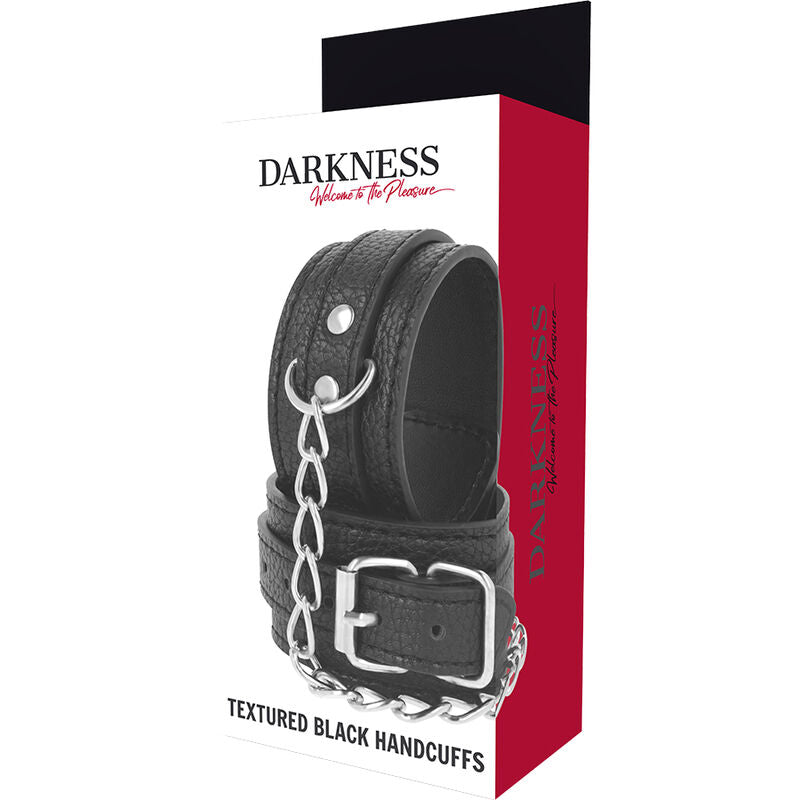 Darkness Bondage Darkness - Black Textured Leather Handcuffs