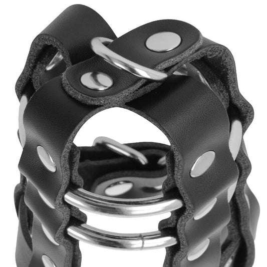 Darkness Bondage Darkness - Leather Chastity Cage With Lock