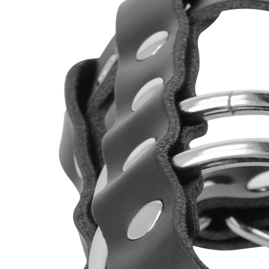 Darkness Bondage Darkness - Leather Chastity Cage With Lock