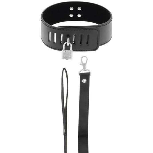 Darkness Bondage Darkness - Bdsm Collar With Black Lock