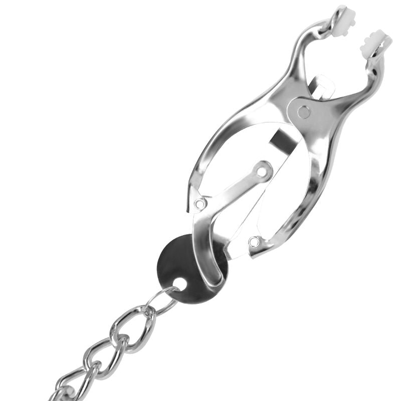 Darkness Bondage Darkness - Metal Nipple Clamp With Chain