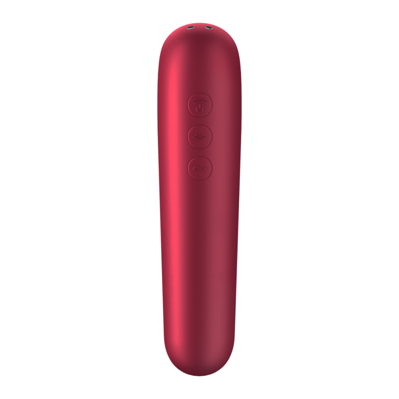 Satisfyer Connect Satisfyer - Dual Love Vibrator And Suctioner With Pulsed Air Red