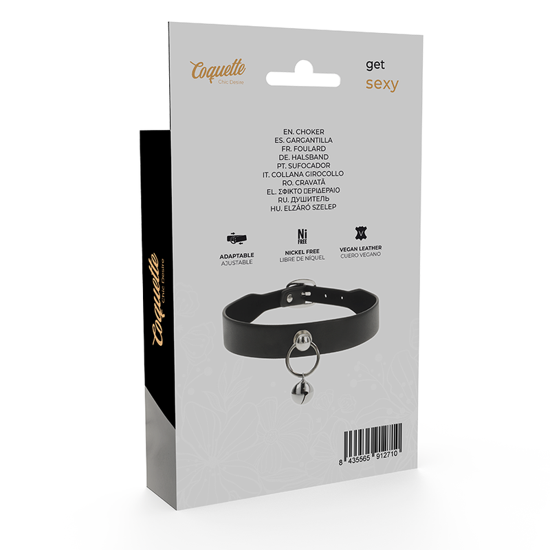 Coquette Accessories Coquette Chic Desire - Vegan Leather Necklace Woman Accessory Rattle/Hoop