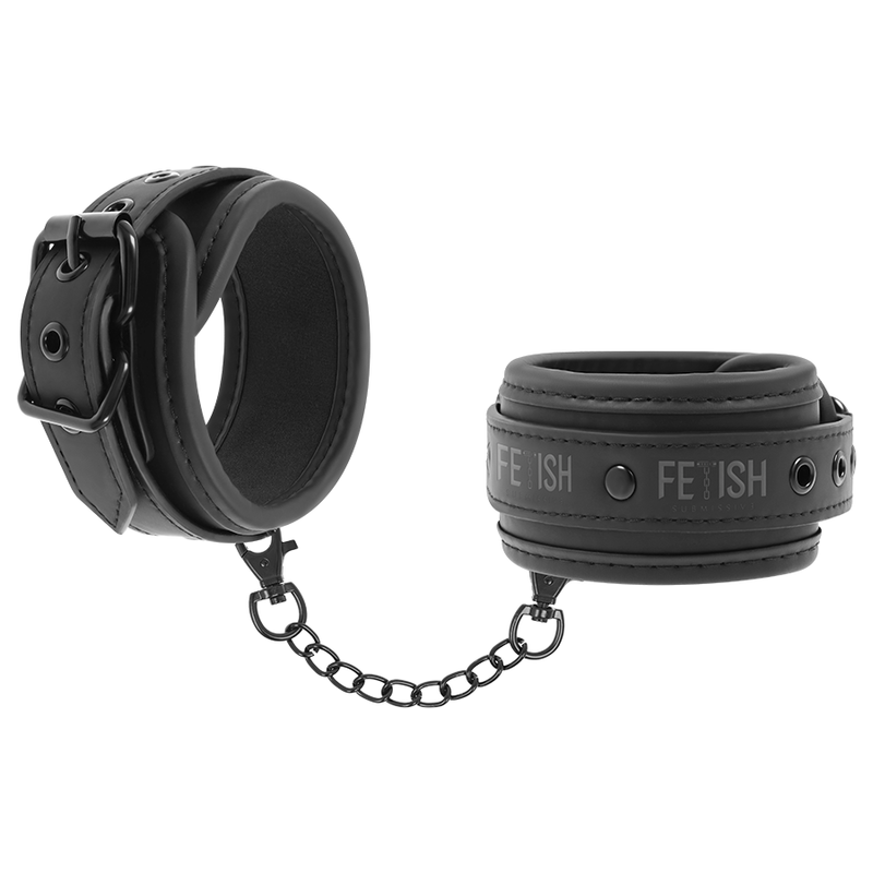 Fetish Submissive Bondage Fetish Submissive - Vegan Leather Handcuffs With Noprene Lining