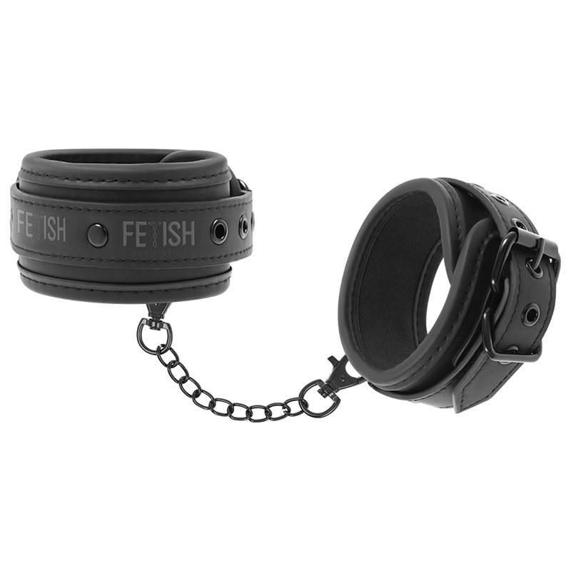 Fetish Submissive Bondage Fetish Submissive - Vegan Leather Ankle Cuffs With Noprene Lining