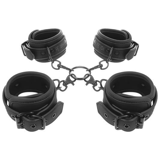 Fetish Submissive Bondage Fetish Submissive - Set Of Hand And Ankle Handcuffs With Noprene Lining