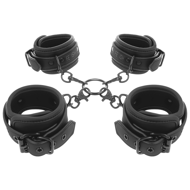 Fetish Submissive Bondage Fetish Submissive - Set Of Hand And Ankle Handcuffs With Noprene Lining