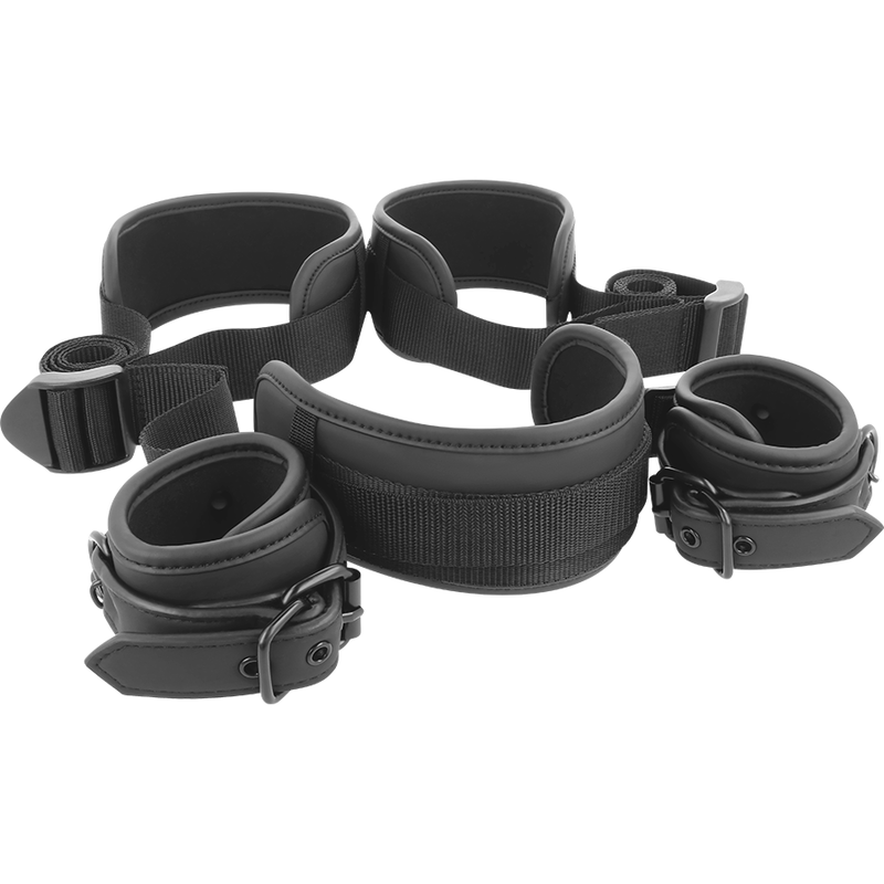 Fetish Submissive Bondage Fetish Submissive - Master Position With 4 Noprene-Lined Handcuffs
