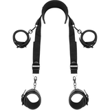 FETISH SUBMISSIVE - MASTER POSITION WITH 4 NOPRENE-LINED HANDCUFFS