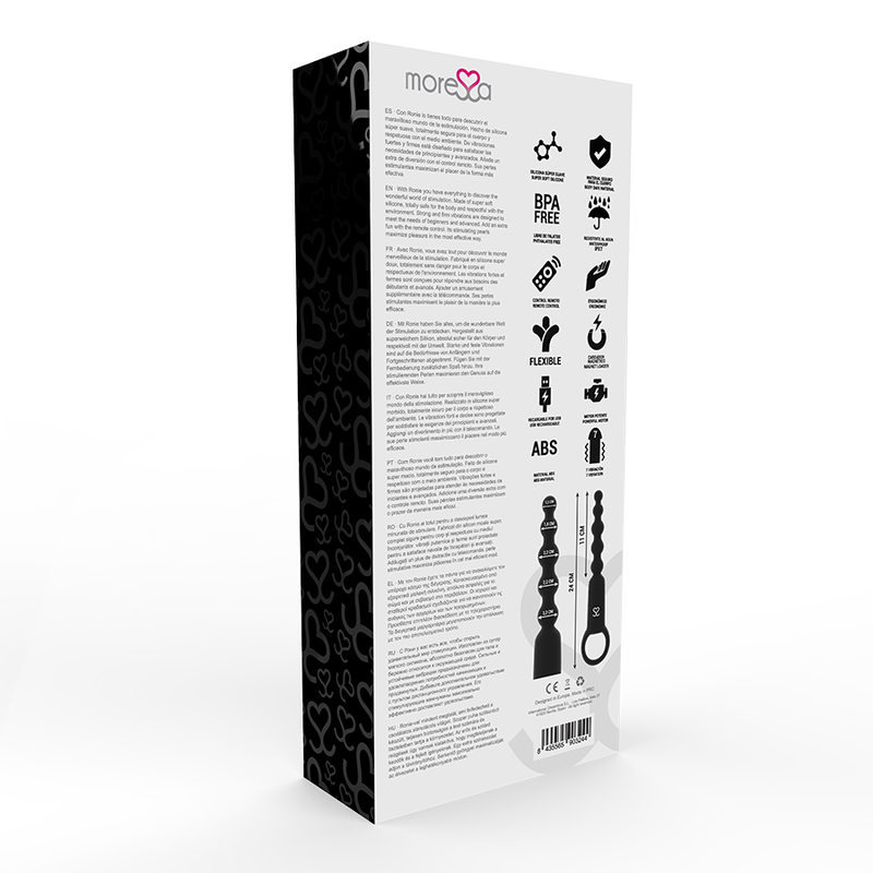 Moressa Ronie Remote Control Black Anal Pleasure
