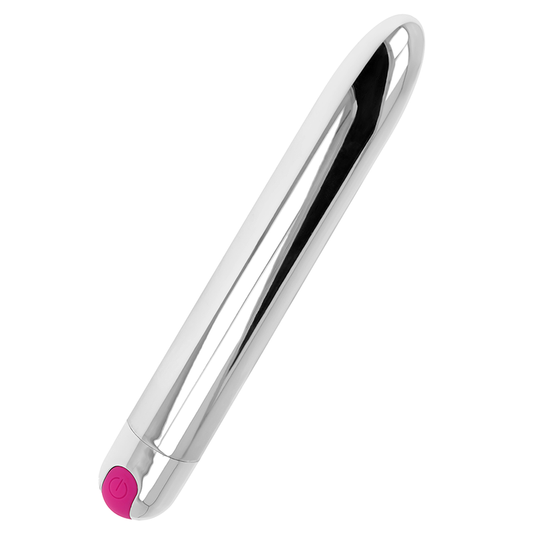 Ohmama Vibrators Ohmama - Rechargeable Silver Vibrator 10 Modes 18.5 Cm