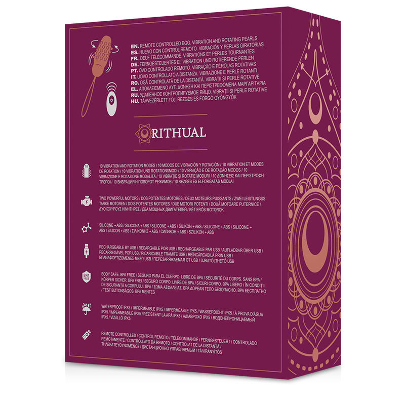 Rithual Sita Egg Remote Control Bead Rotation + Vibration
