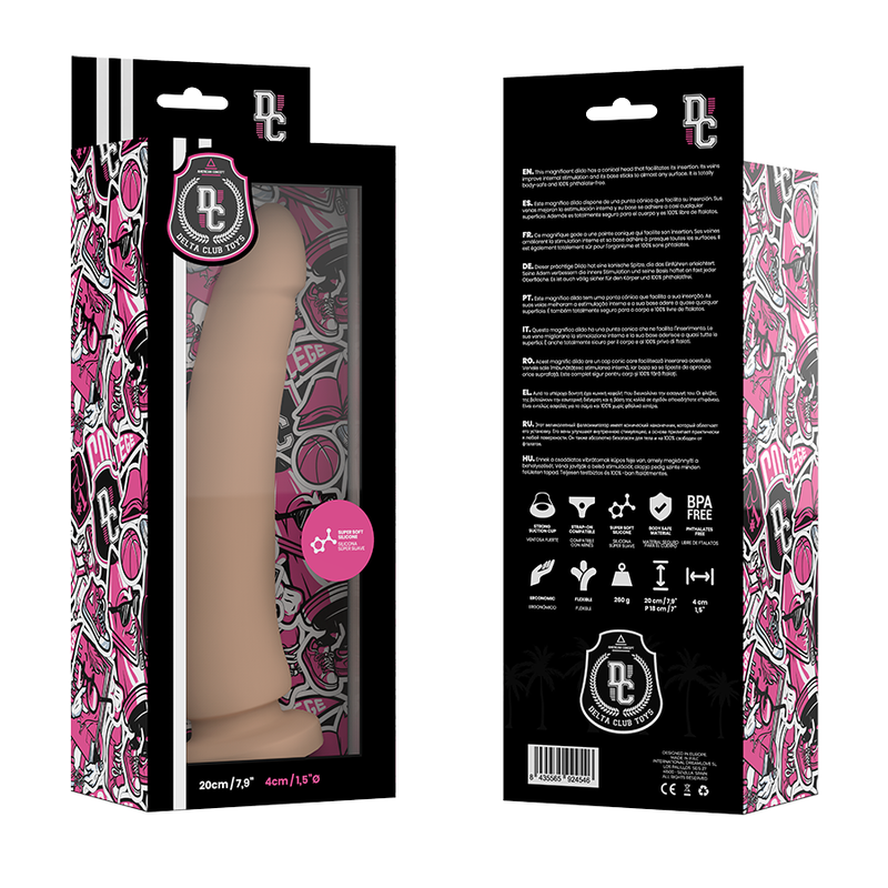 Deltaclub Delta Club - Toys Natural Dildo Medical Silicone 20 Cm -O- 4 Cm