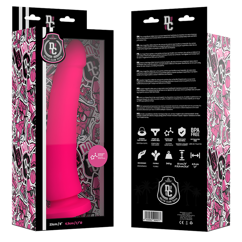 Deltaclub Delta Club - Toys Pink Dildo Medical Silicone 23 Cm -O- 4.5 Cm