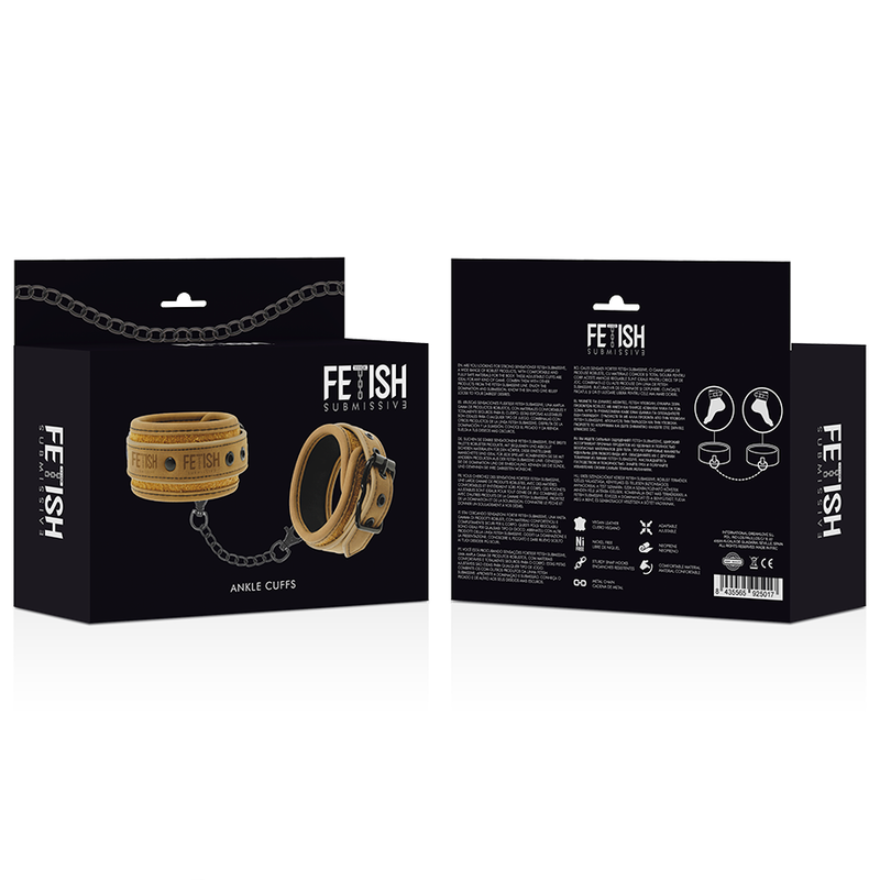 Fetish Submissive Origin Fetish Submissive Origen - Vegan Leather Ankle Cuffs With Neoprene Lining