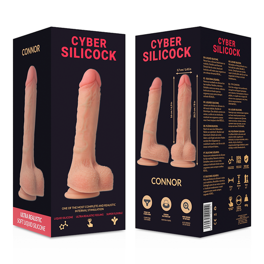 Cyber Silicock Connor Ultra Realistic Soft Liquid Silicone 20.5 Cm -O- 3.7 Cm