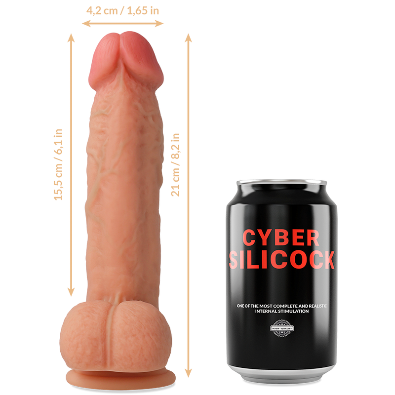 Cyber Silicock Strap-On Saul Liquid Silicone With 3 Rings Free 15.5 Cm -O- 4.2 Cm