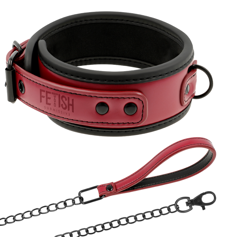 Fetish Submissive Dark Room Neoprene Lining Chain Necklace