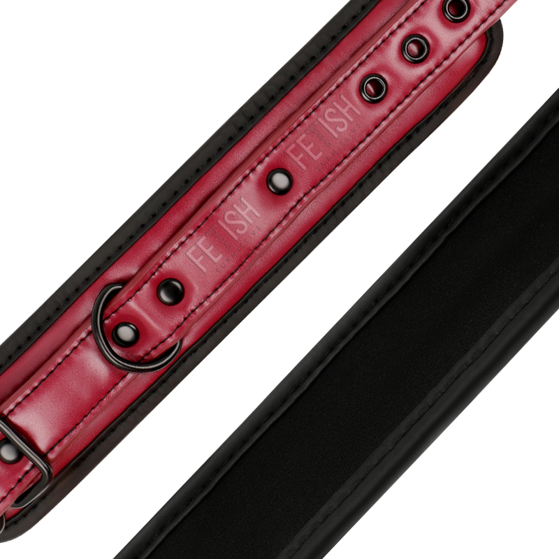 Fetish Submissive Dark Room Vegan Leather Handcuffs With Neoprene Lining