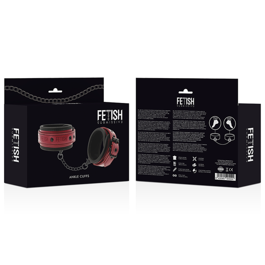 Fetish Submissive Dark Room Vegan Leather Ankle Handcuffs With Neoprene Lining