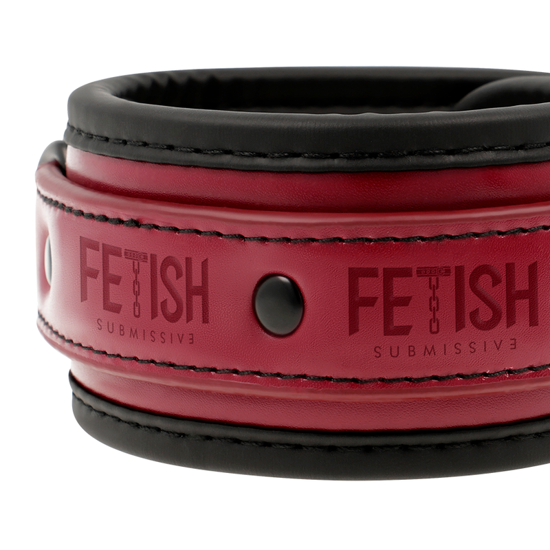 Fetish Submissive Dark Room Vegan Leather Ankle Handcuffs With Neoprene Lining