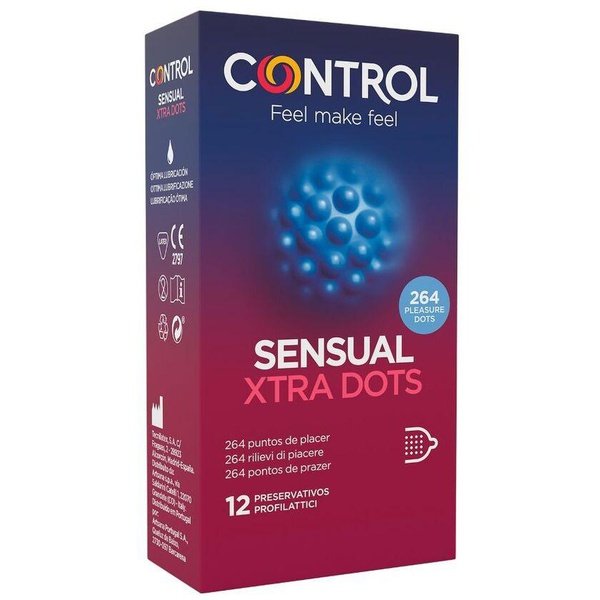Dildo.dk Control Kondomer Med Sensuelle Prikker 12 Stk