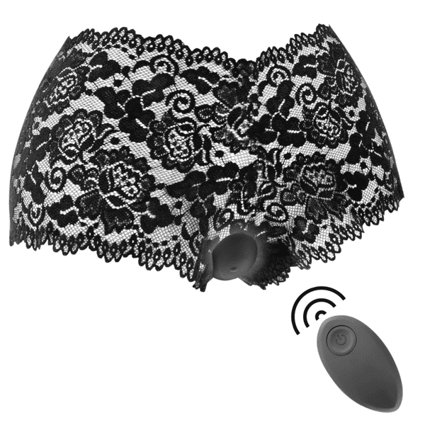 Dildo.dk Black & Silver Zara Fjernbetjent Trusse Vibrator