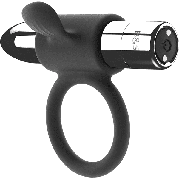Dildo.dk Black & Silver Cameron Vibrator Penis Ring